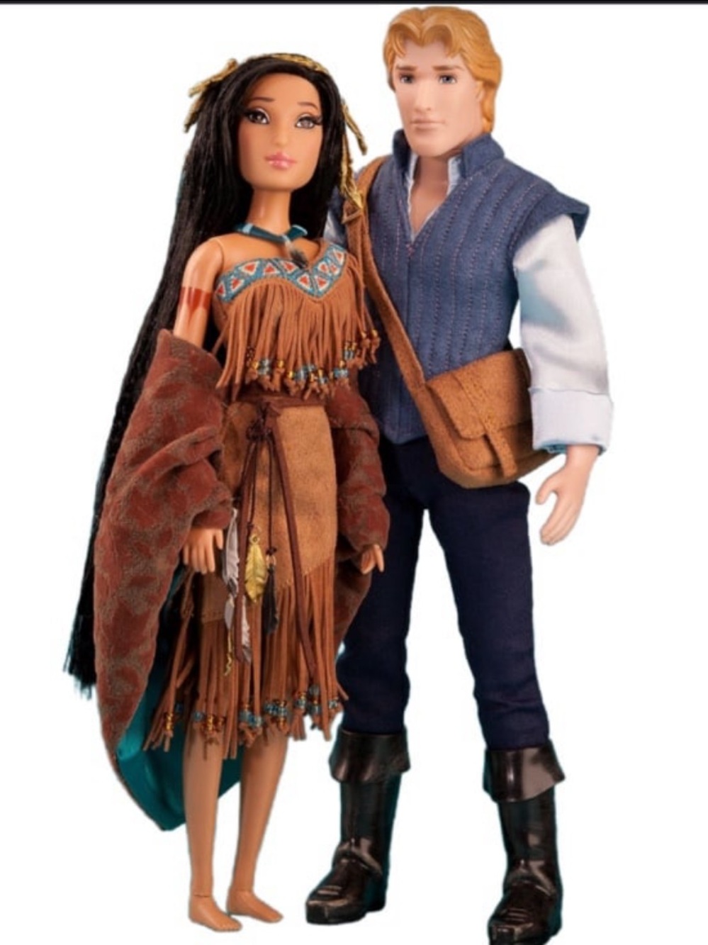 Disney Store Fairytale Designer Limited Edition Pocahontas & John Smith Doll Set